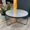 Журнальный столик из мрамора Bianco Carrara